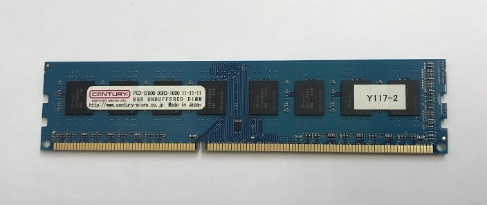 CENTURY PC3-12800U 8GB DDR3 デスクトップ用 メモリ 240ピン ECC無し DDR3-1600 8GB DDR3 DESKTOP RAM_画像1