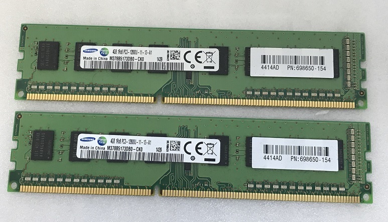 SAMSUNG 1Rx8 PC3-12800U 4GB 2枚組 1セット 8GB DDR3 デスクトップ用 メモリ 240ピン ECC無し DDR3-1600 4GB 2枚で 8GB DDR3 DESKTOP RAMの画像4