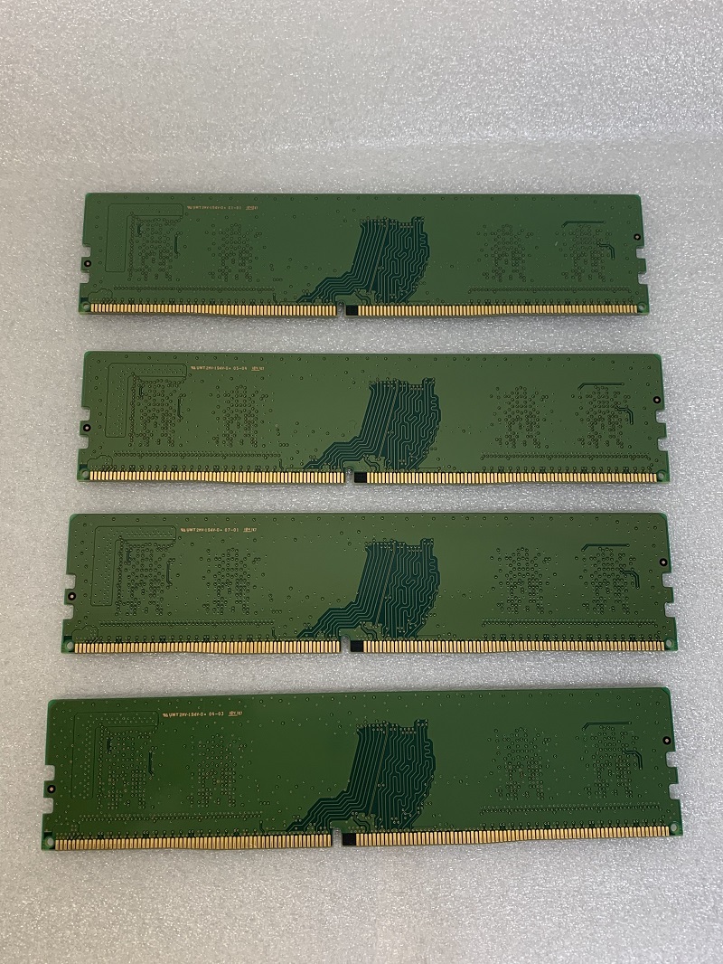 SAMSUNG 1Rx16 PC4-2666V 4GB 4枚組 1セット 16GB DDR4 デスクトップ用メモリ 288ピン ECC無し DDR4- PC4-21300 4GB 4枚 16GB DDR4 RAM_画像4