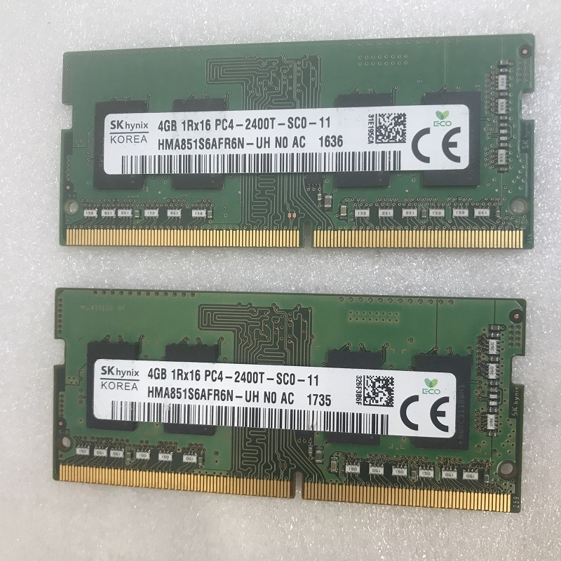 SK HYNIX 1Rx16 PC4-2400T 4GB 2枚組 1セット 8GB DDR4 ノート用メモリ 260ピン ECC無し PC4-19200 4GB 2枚 8GB DDR4 LAPTOP RAM_画像3