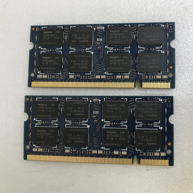 HYNIX 2RX8 DDR2-800 2GB 2枚組 1セット 4GB DDR2 ノート用メモリ 200ピン Non-ECC DDR2-800 2GB 2枚で 4GB DDR2 LAPTOP RAM_画像6