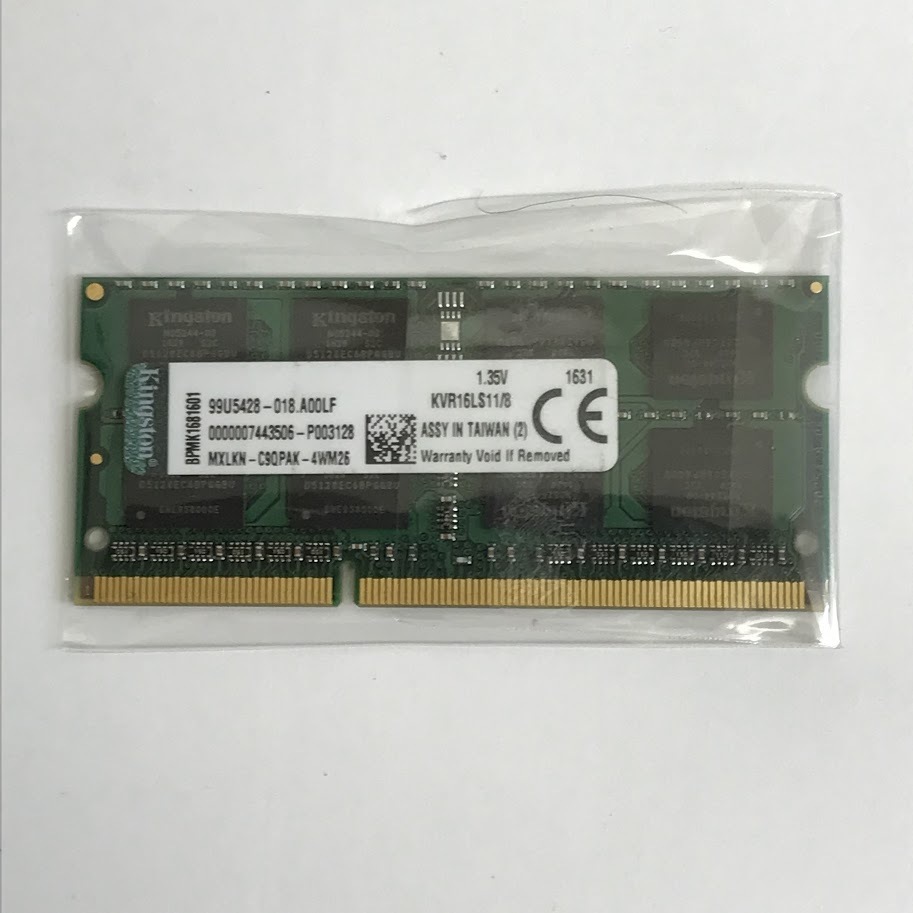 KINGSTON KVR16LS11/8 DDR3L-12800S 8GB DDR3L ノートPC用 メモリ DDR3L 1600 8GB 204ピン DDR3L LAPTOP RAM 8GB_画像1
