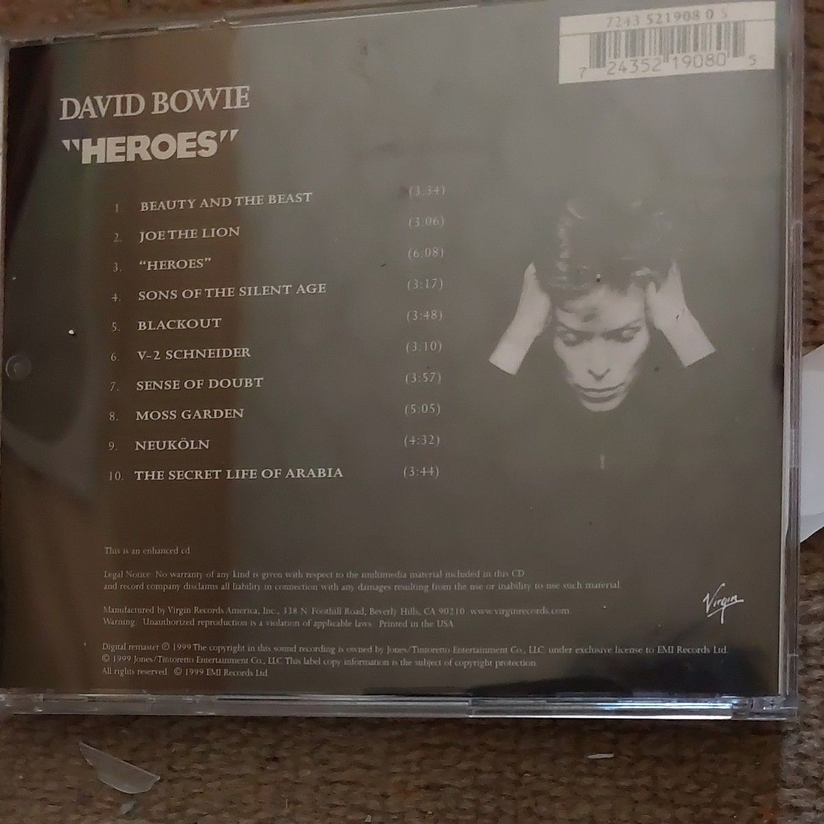 中古CD   デヴィッド・ボウイ　　DAVID BOWIE   ヒーローズ　HEROES  状態良好です！