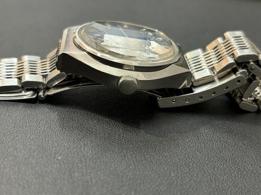 #994 可動品 腕時計 SEIKO セイコー 5216-7070 シルバー系 デイデイト 青文字盤 ブランド時計 オートマチックの画像4