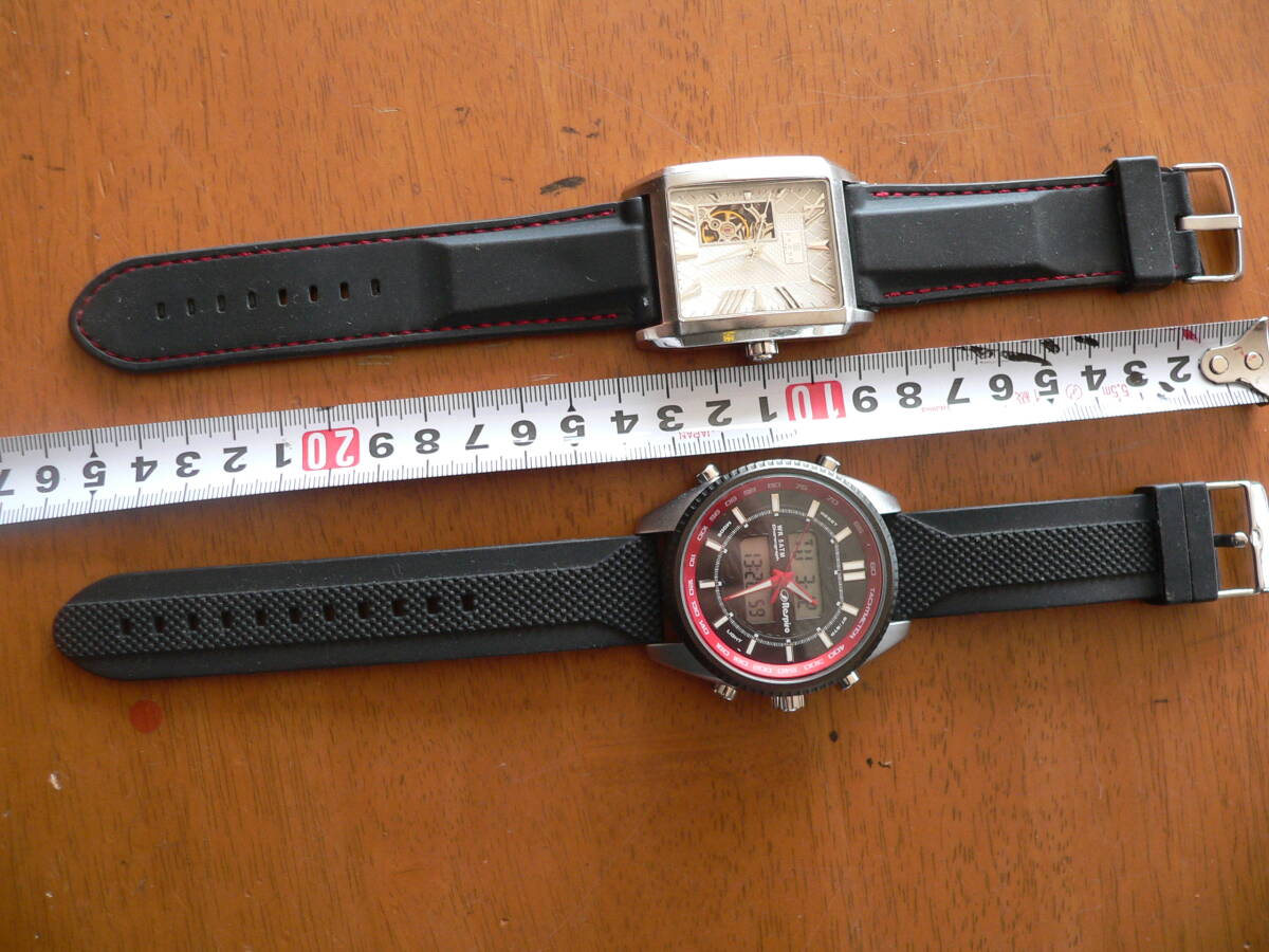 ■祇園奧村■メンズ　大きい　腕時計　BVONO　自動巻き RESPIRO　アナデジ 電池交換済み　2点　綺麗　動品　ジャンク_画像1