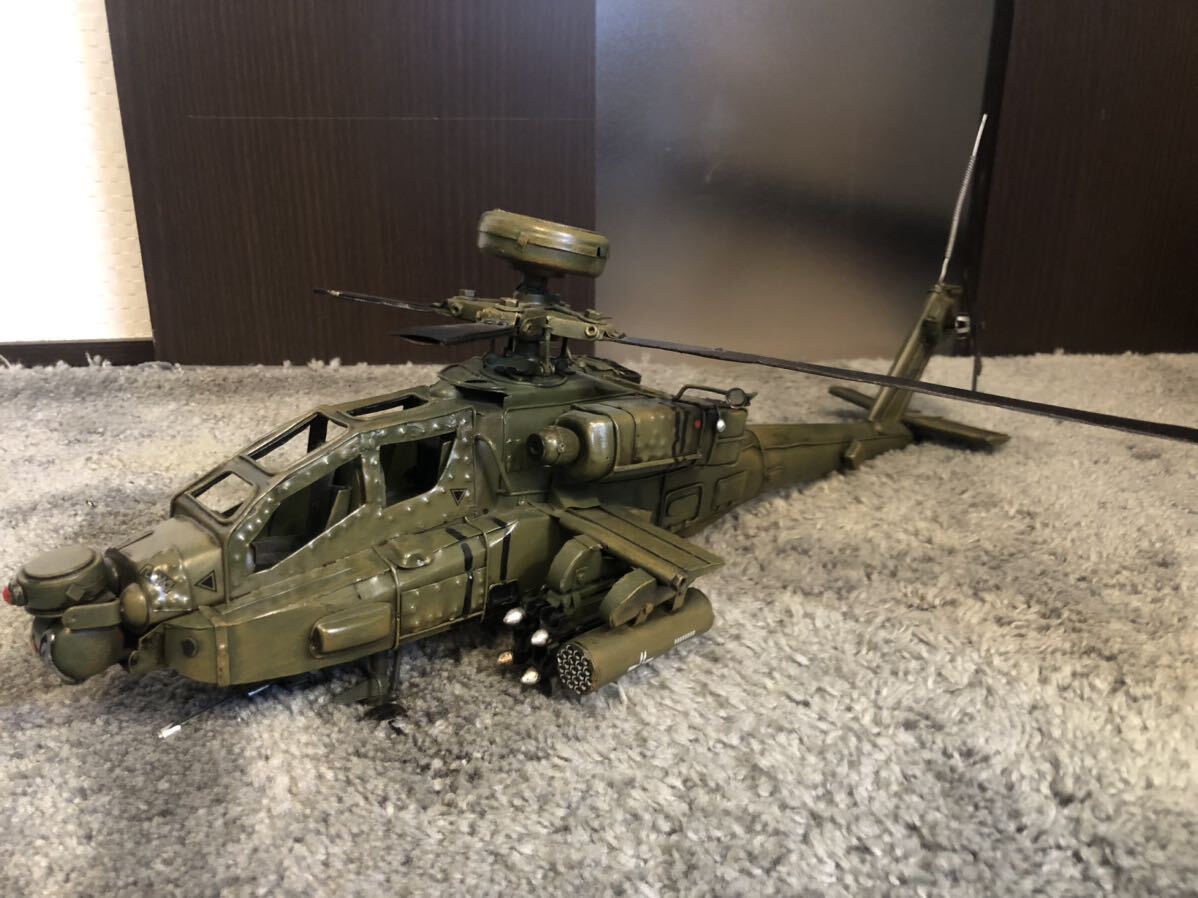 ブリキ　AH64D アパッチロングボウ攻撃　ヘリコプター