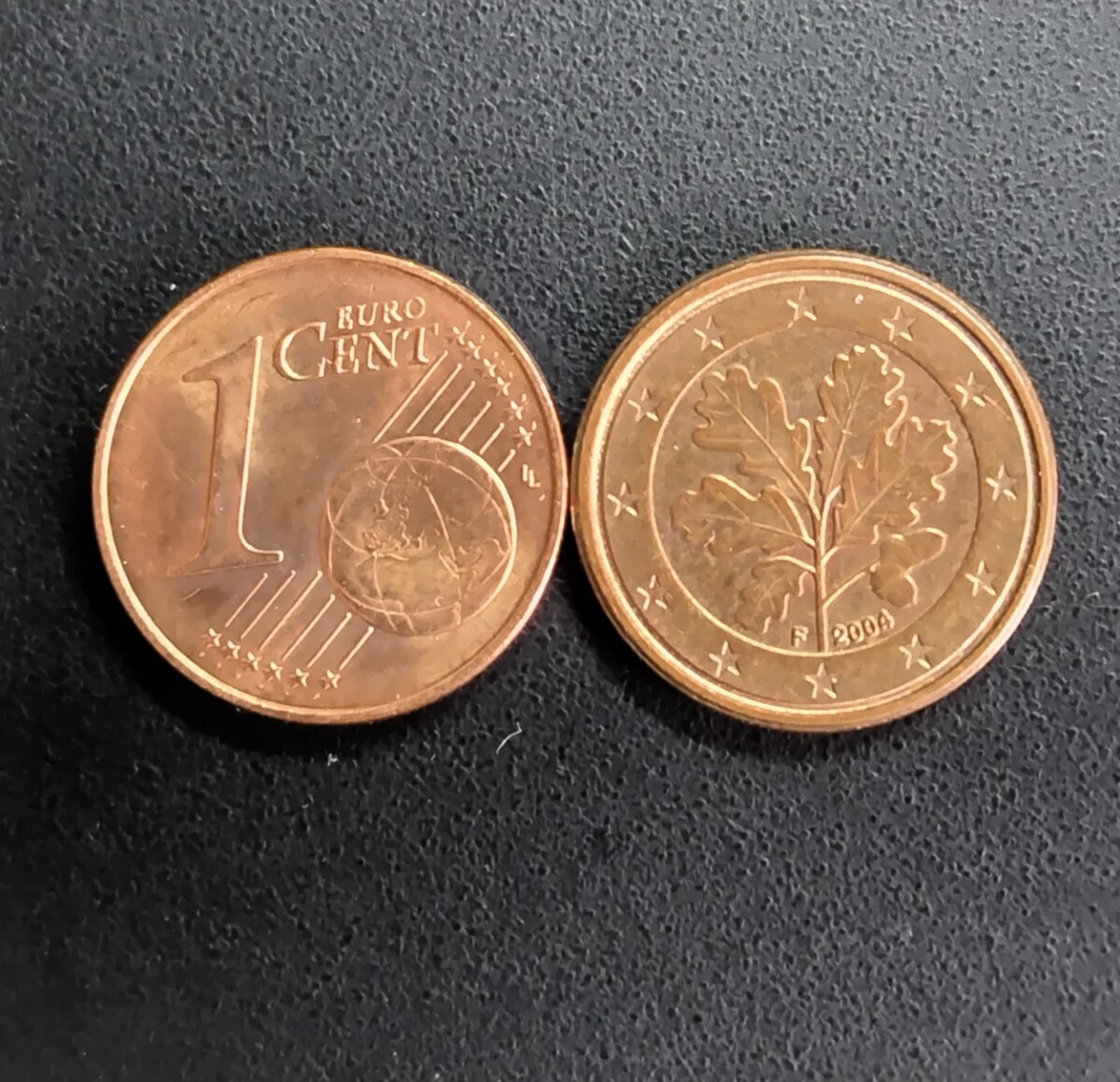 5604　ドイツ　1セントユーロ硬貨 10枚　年号無選別_画像2