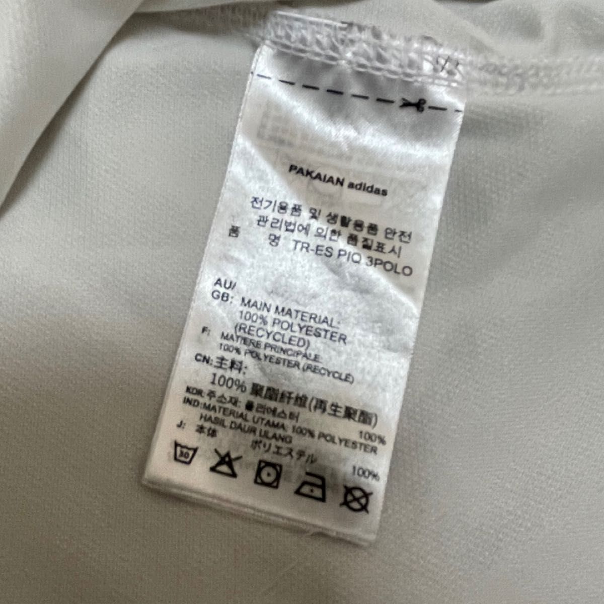 adidas アディダス 半袖 ポロシャツ S ホワイト AEROREADY