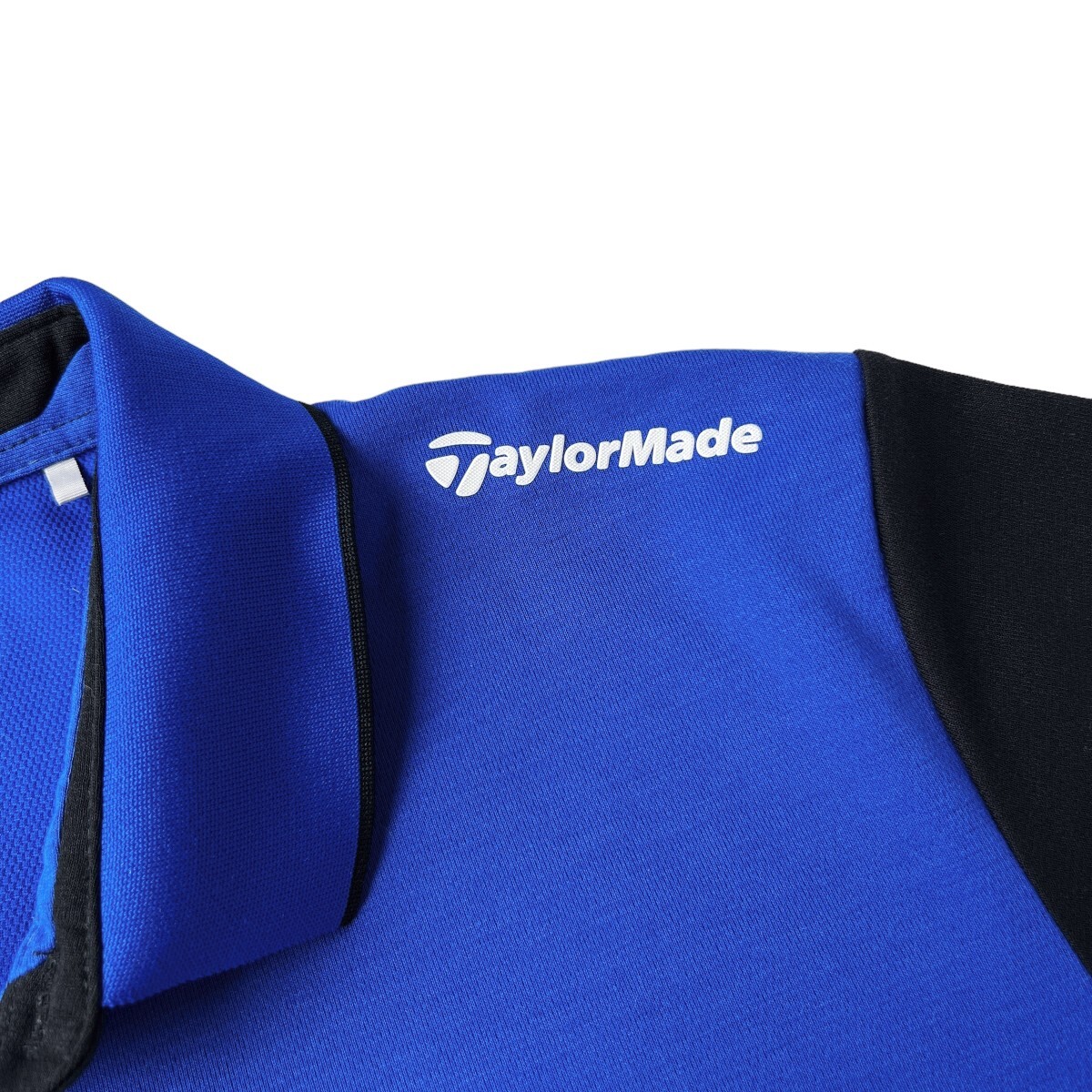 未使用級 TaylorMade Golf テーラーメイド ゴルフ / ドライ ストレッチ 半袖 ポロシャツ / メンズ L サイズ / 青 ブルー 人気 ゴルフウェア_画像5