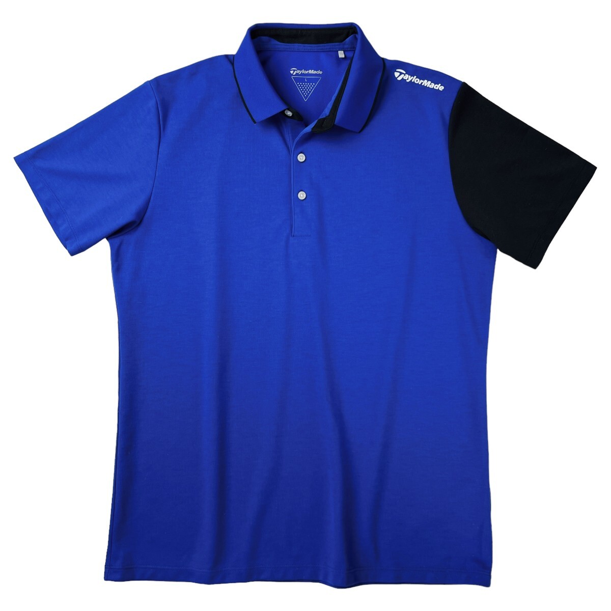 未使用級 TaylorMade Golf テーラーメイド ゴルフ / ドライ ストレッチ 半袖 ポロシャツ / メンズ L サイズ / 青 ブルー 人気 ゴルフウェア_画像3