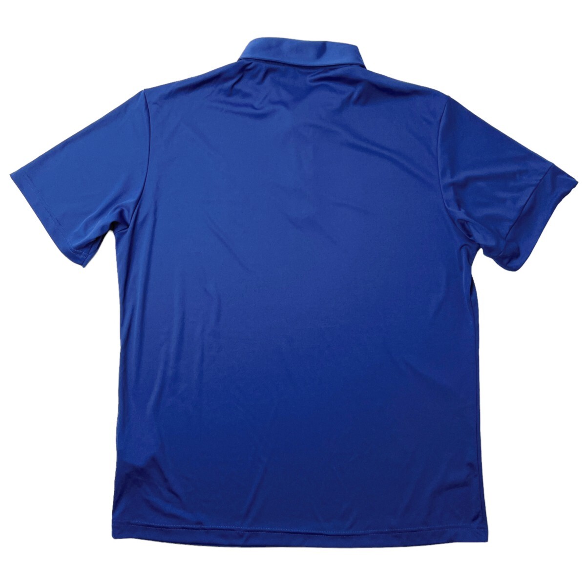 美品 adidas Golf アディダス ドライ ストレッチ 半袖 ポロシャツ メンズ XO (2XL) 大きいサイズ 青 ワンポイント シンプル ゴルフウェアの画像7