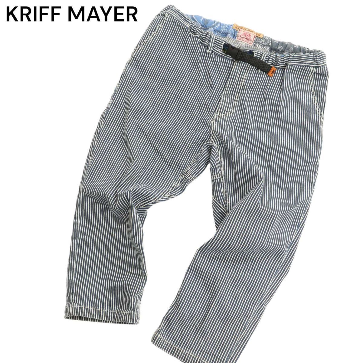 KRIFF MAYER クリフメイヤー 通年 ストレッチ★ ツイル クライミング クロップド パンツ Sz.M　メンズ ラオス製 アウトドア　C4B01034_2#R_画像1