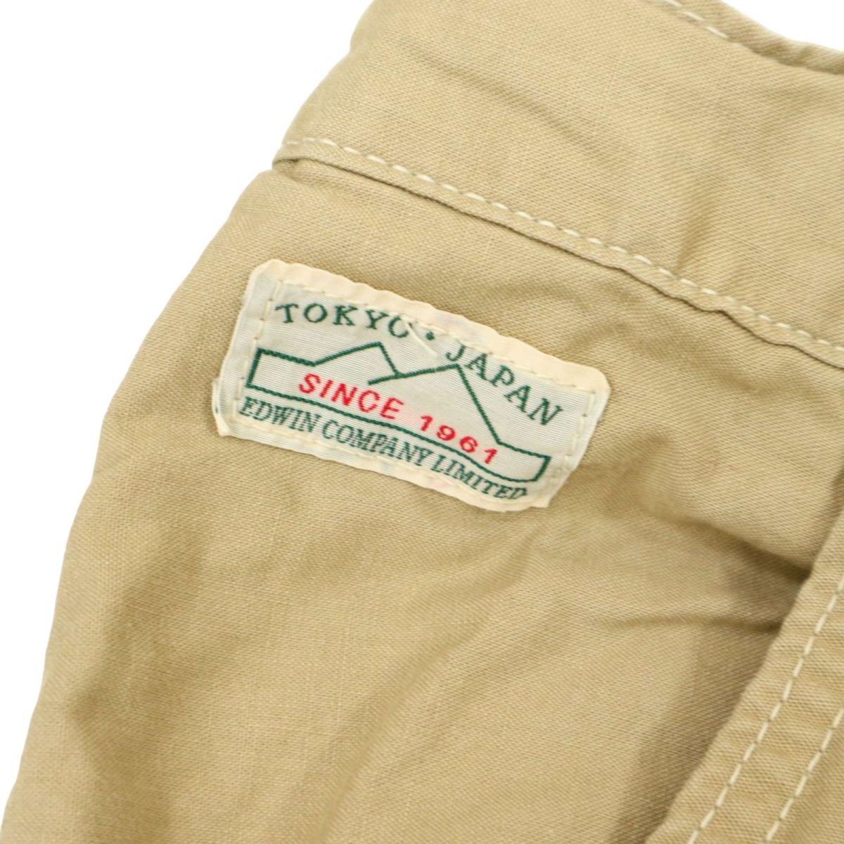 EDWIN Edwin 705RS spring summer [ flax linen.] Easy tapered pants Sz.3L men's large size beige made in Japan C4B01251_3#P