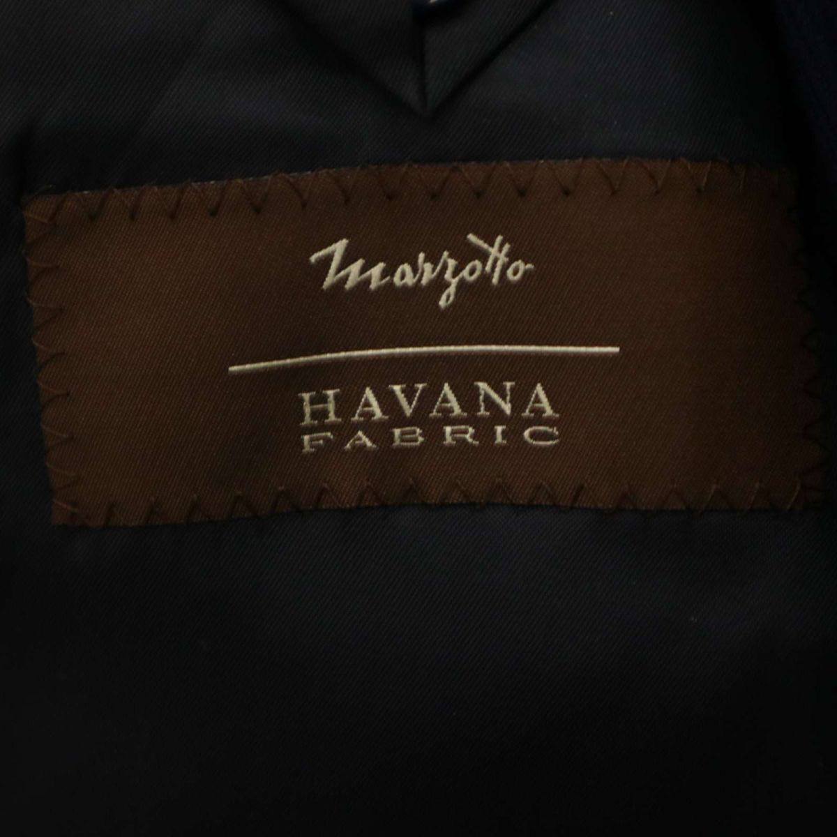 HILTON ヒルトン 通年 背抜き 【MARZOTTO HAVANA生地】 ウール★ 段返り テーラード ジャケット Sz.M　メンズ ネイビー　C4T02354_3#O_画像7