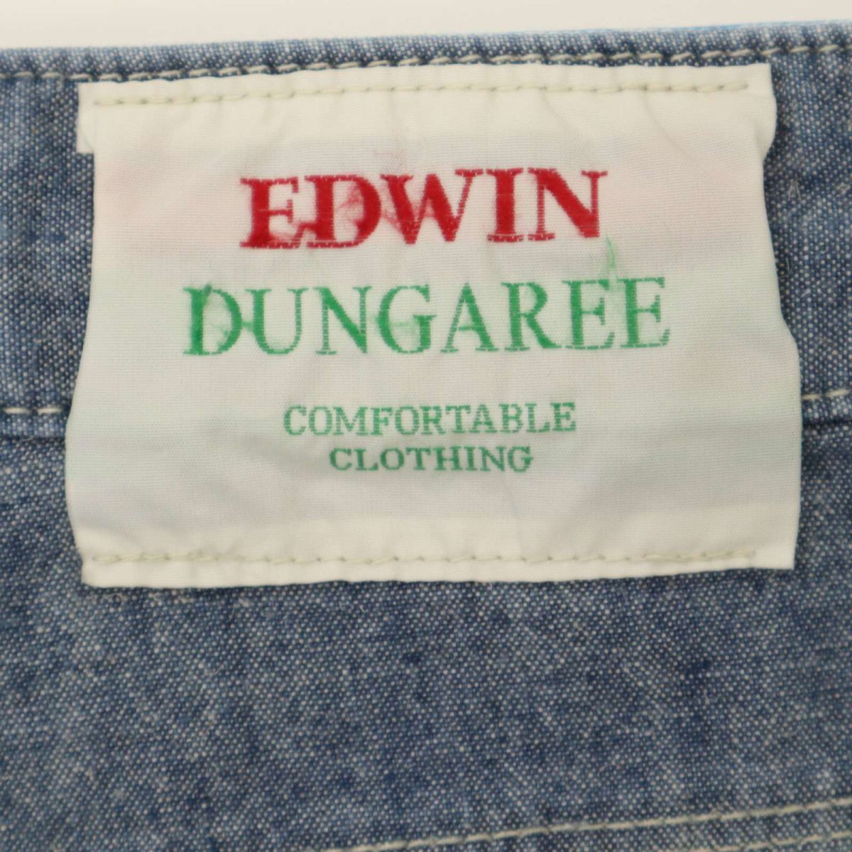 EDWIN エドウィン 719RS DUNGAREE パイナップルファイバー★ イージー ダンガリー パンツ Sz.L　メンズ 日本製　C4B01328_3#P_画像7