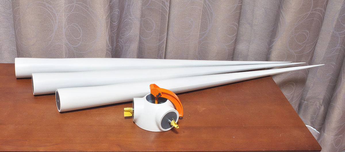 1/50スケール　クレーン模型の吊り荷用　風力発電　風車のローター windturbine blade rotor 1:50 scale_お譲りする一式