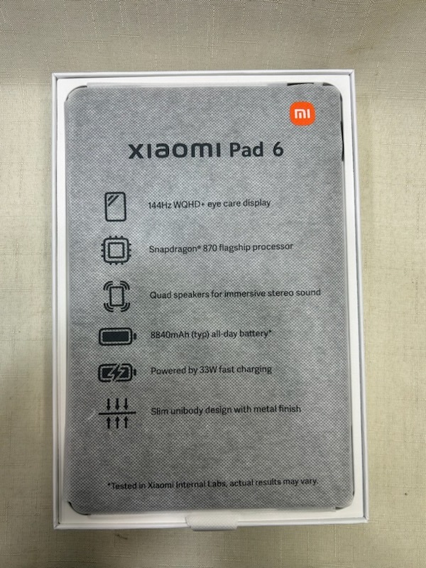 xiaomi Pad ６ ストレージ128GB グラビティグレー_画像1