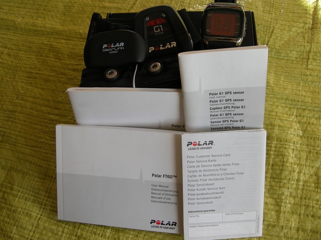  спорт часы polar б/у FT60GI полный комплект GPS машина G1 резина растягивать корпус батарейка заменен простой подтверждение рабочего состояния оригинальная коробка оплата при получении 60 размер takkyubin (доставка на дом) 