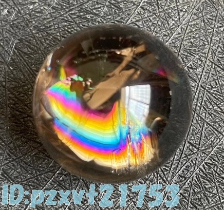 cu1856: 虹色 ボール レインボークリスタル 球 水晶玉 クォーツ スモーキー 水晶 パワーストーン 癒やし 運気アップ 置物 玉 原石 約2.5cm_画像2