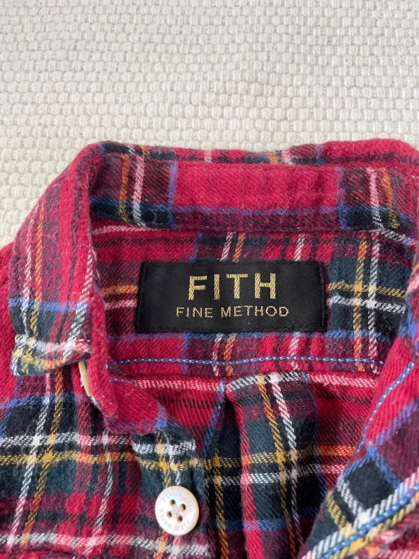 ★★FITH　フィス　長袖シャツ　ネルシャツ　チェック　赤緑　Ｓサイズ★★_画像5