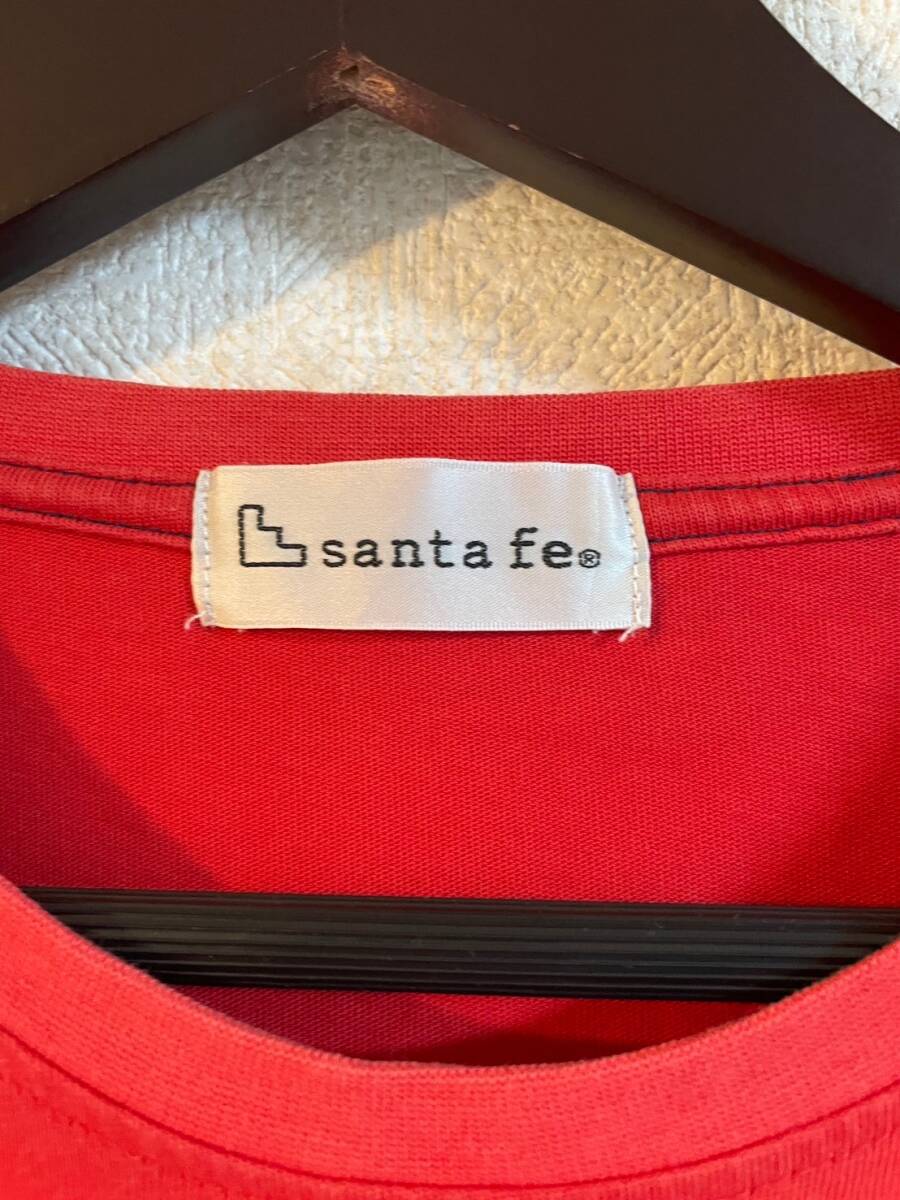 SANTAFE（サンタフェ） 半袖　Tシャツ　ロゴ　レッド　赤　サイズ50　0223_画像5