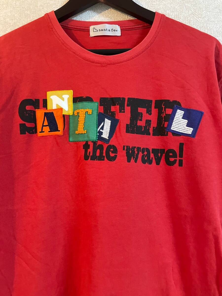 SANTAFE（サンタフェ） 半袖　Tシャツ　ロゴ　レッド　赤　サイズ50　0223_画像2