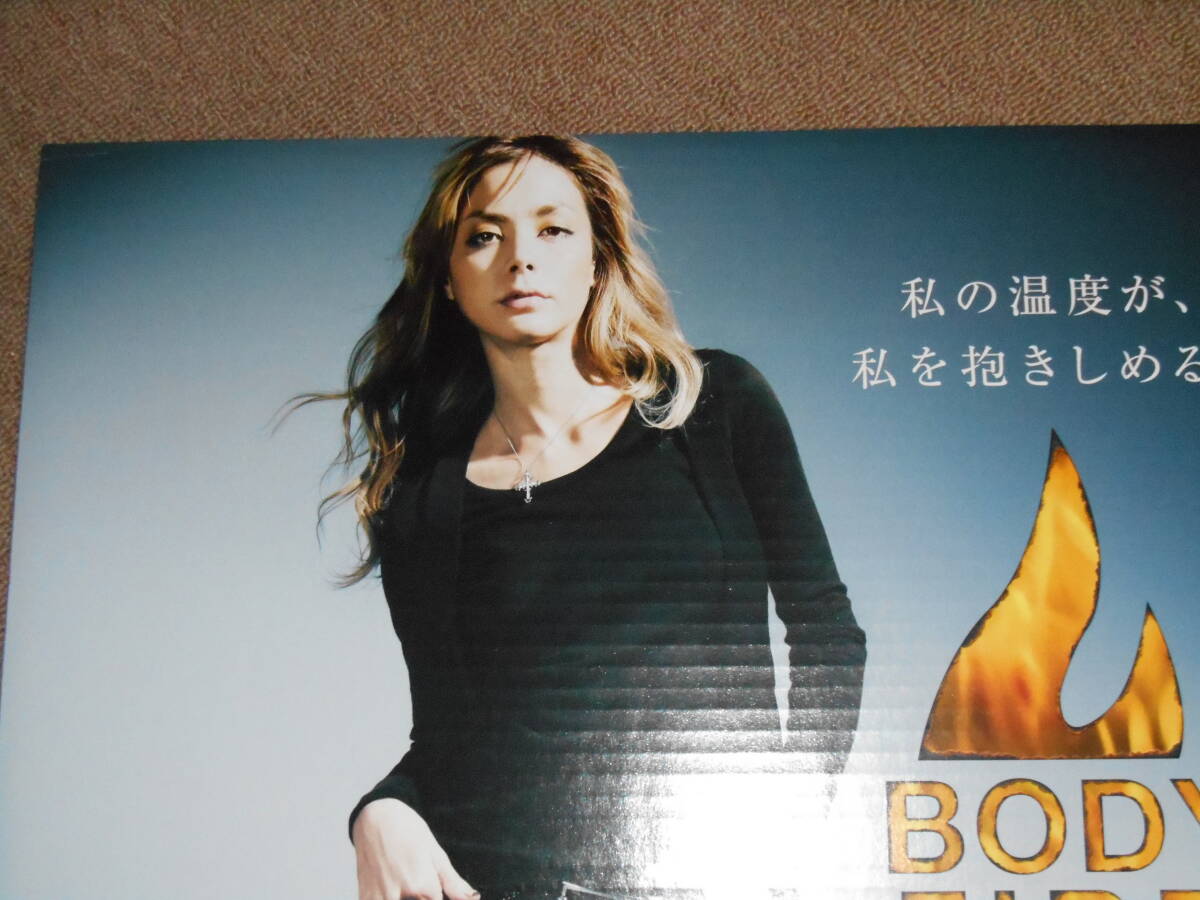 店頭厚紙看板2★土屋アンナ・BODYFIRE・エドウィン・芸能人・タレント・モデル・未使用・両面★企業物・非売品_画像3