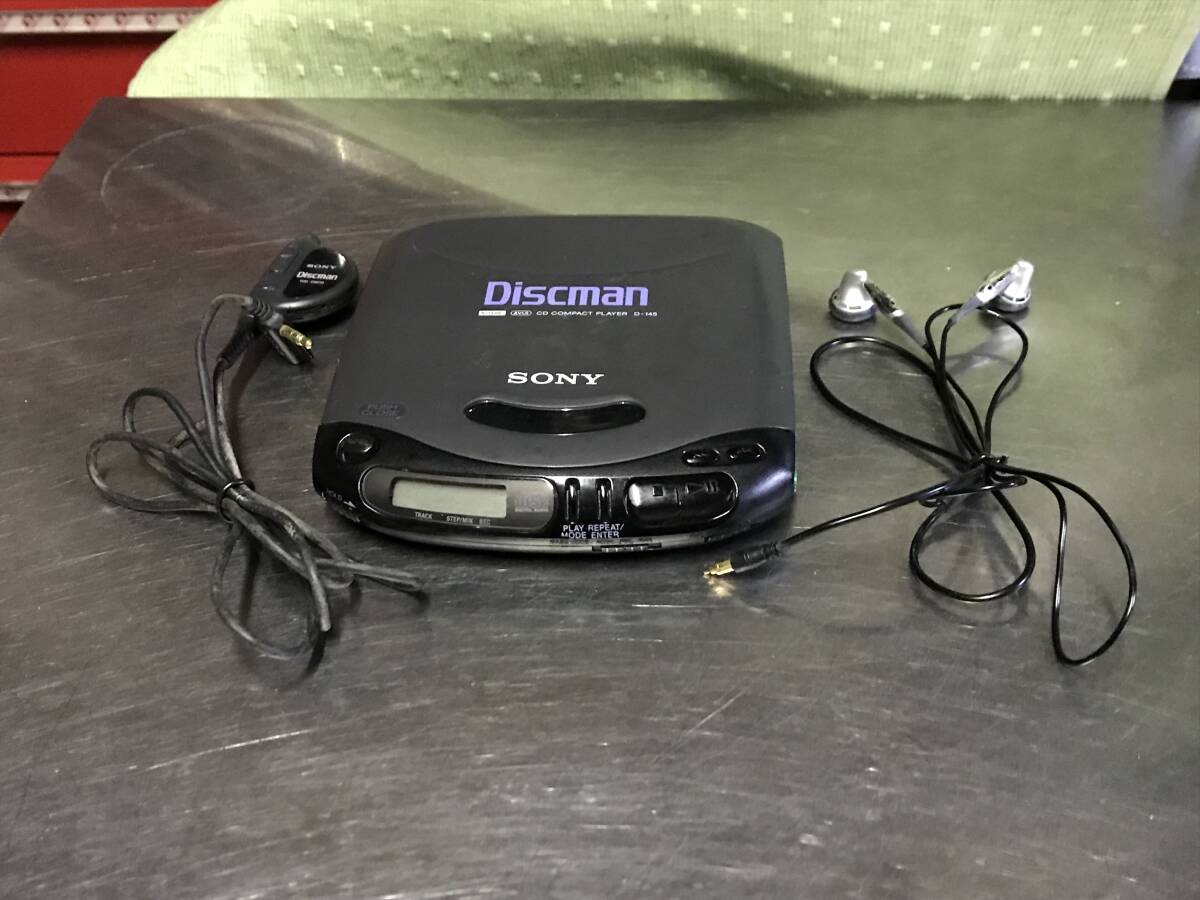 当時物！SONY Discman「Ｄ－１４５」CDプレーヤー /ソニーディスクマンCD COMPACT PLAYER（中古品） 昭和レトロ アンティーク_画像2