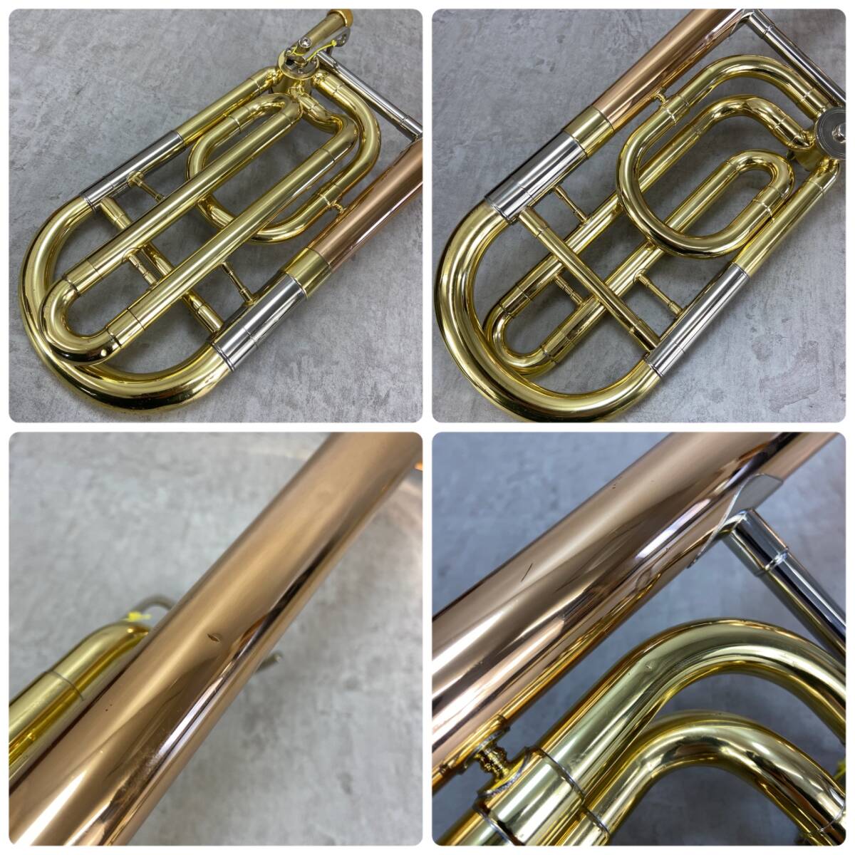 YAMAHA　ヤマハ　YBL-3210R　テナーバストロンボーン TenorBass　Trombones 金管楽器　クリアラッカー　マウスピース　ハードケース_画像6