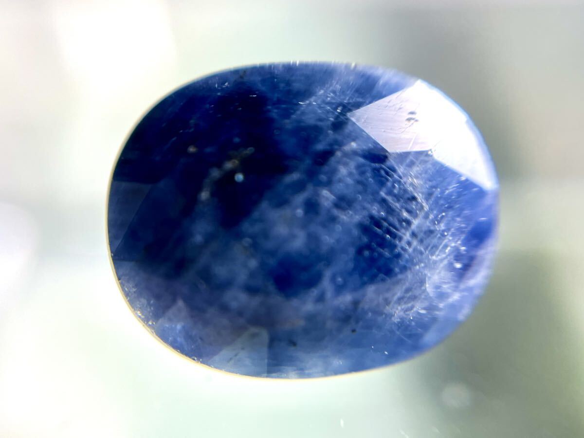 サファイア ナイトブルー5.65ct 11x8.8mm オーバル ミディアム アフリカ 加熱_画像2