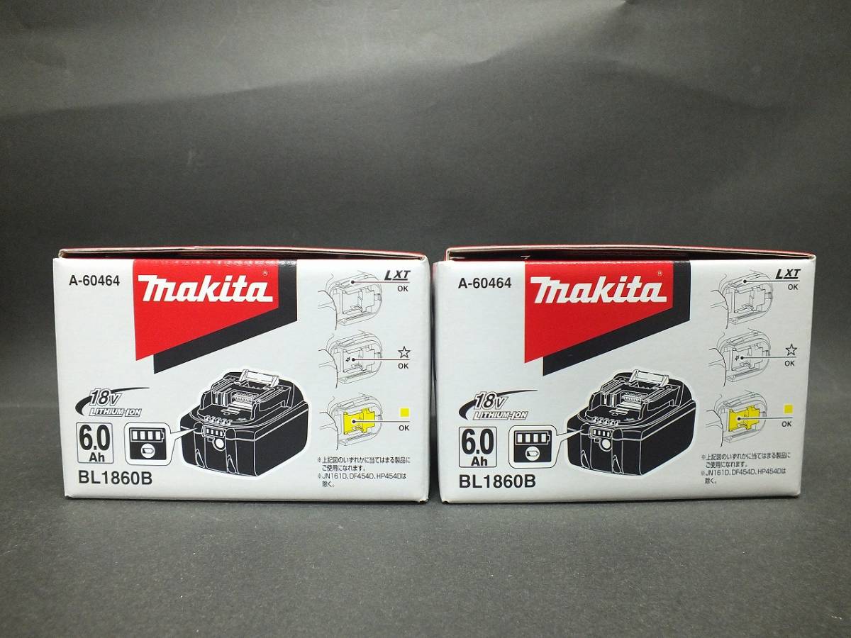 〇送料無料!【新品】2個組　makita　マキタ　純正品 18V リチウムイオンバッテリー BL1860B 6.0Ah 雪マーク