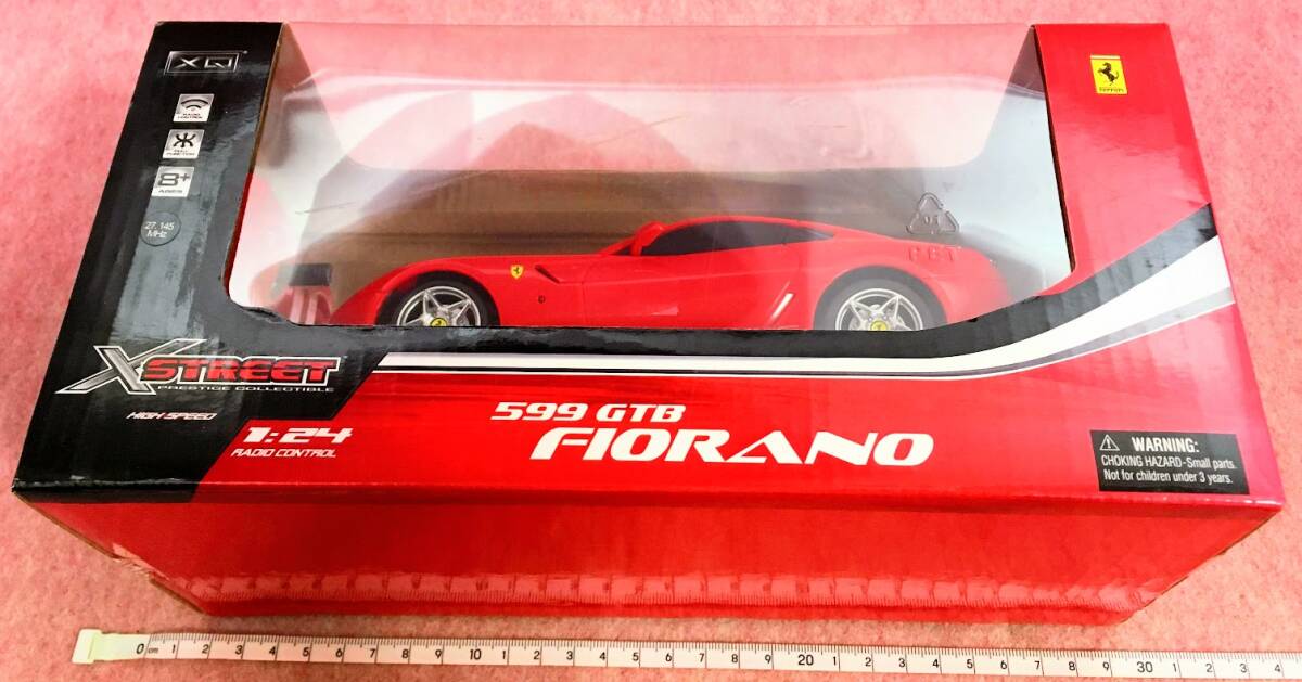 送710円～ リアル精密! 童友社「Ferrari 599 GTB FIORANO」1/24スケール ラジオコントロールカー 動作確認済 フェラーリ ラジコン RCカーの画像4