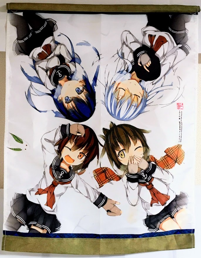 送300円～ 希少品! 艦これ「劇場版 第六駆逐隊ver.」A2サイズ イラスト 布タペストリー 約56×43cm　艦隊これくしょん アニメ 美少女 萌え_画像1