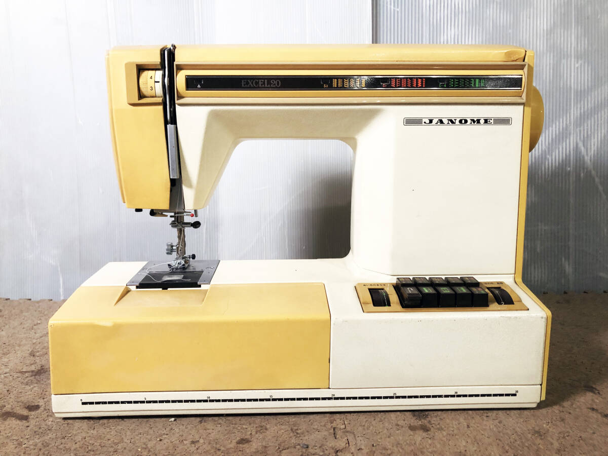 ◎★ジャンク扱い品 中古★JANOME/ジャノメ　 EXCEL 20　家庭用ミシン　収納ケース付き　【627】D3X9_画像2