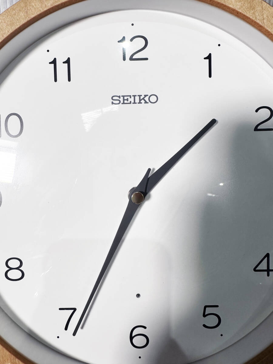 ◎★ 中古★SEIKO/セイコー 電波 壁掛け時計  2針タイプ 木枠 天然色木地 アナログ【KX267B】D5SRの画像8