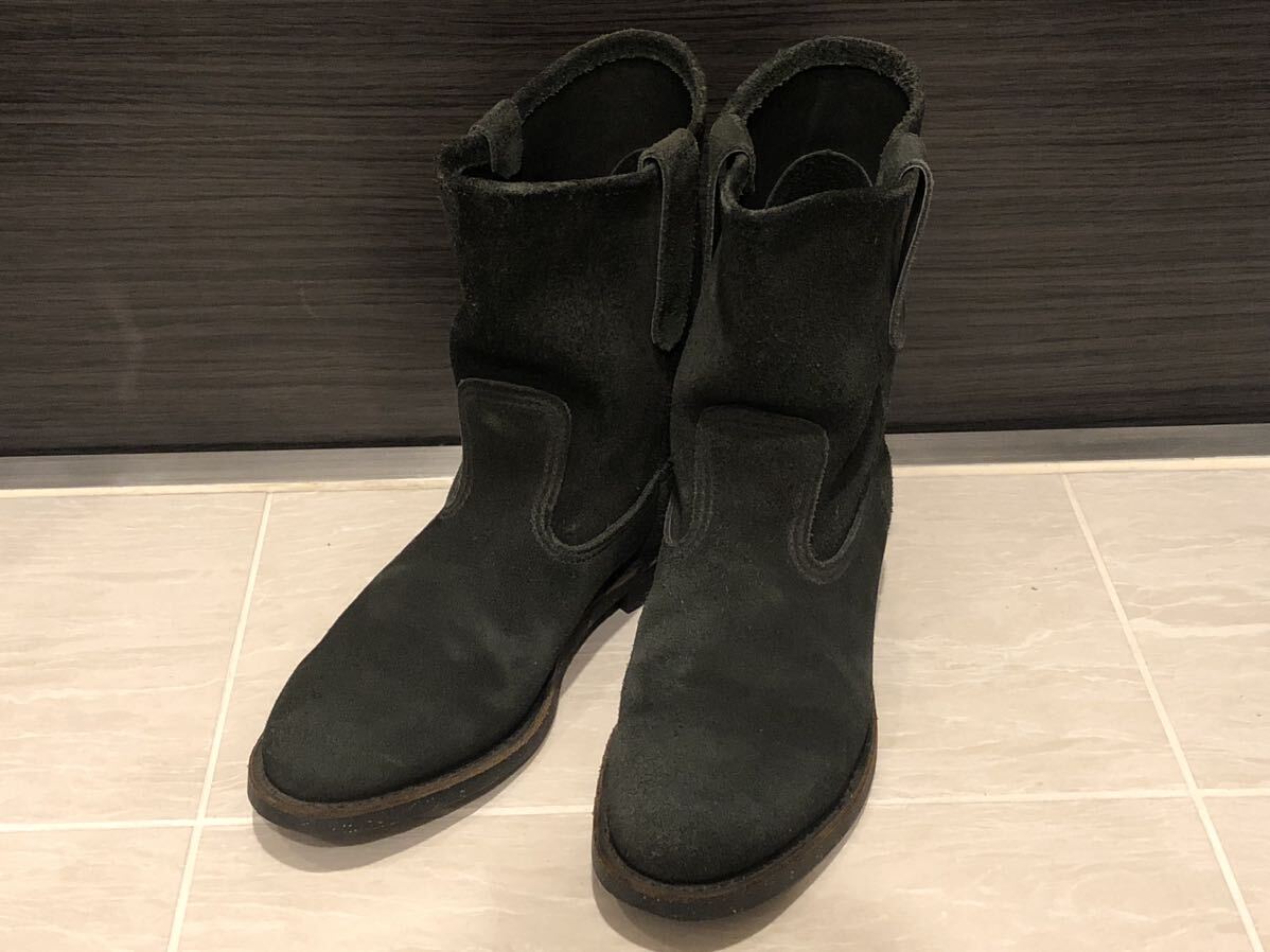  suede boots pekosREDWING 08186 8 half 8 1/2 D black black beautiful goods box equipped 26.5