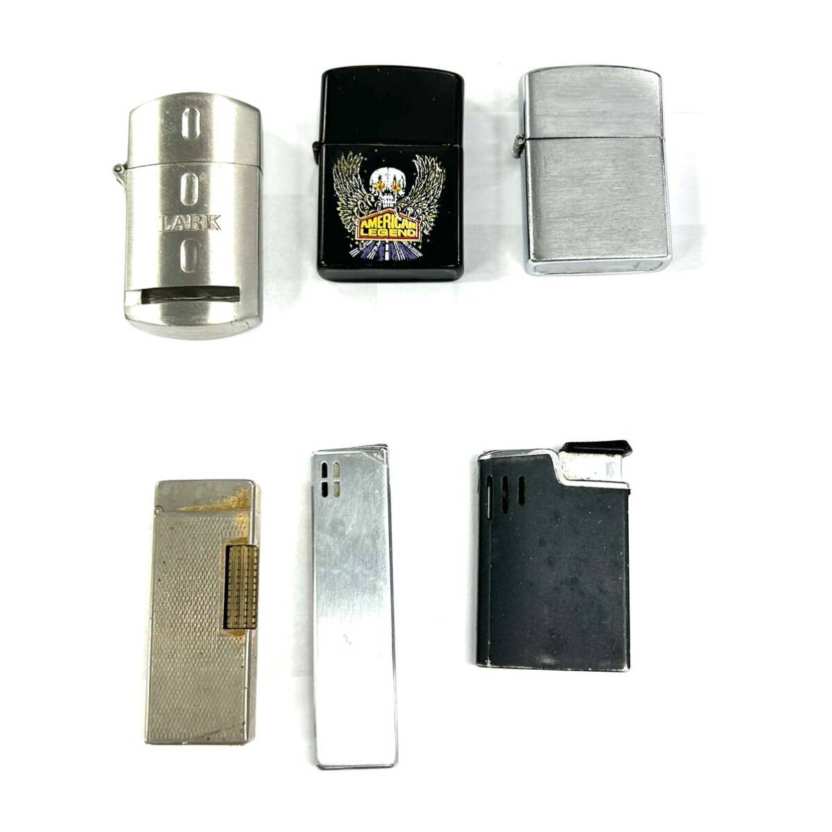 Y431 喫煙具 ライター ガスライター まとめ LARK AMERICAN LEGEND WIN DELUXE N57 ERONICA ジャンク品 中古 訳ありの画像1