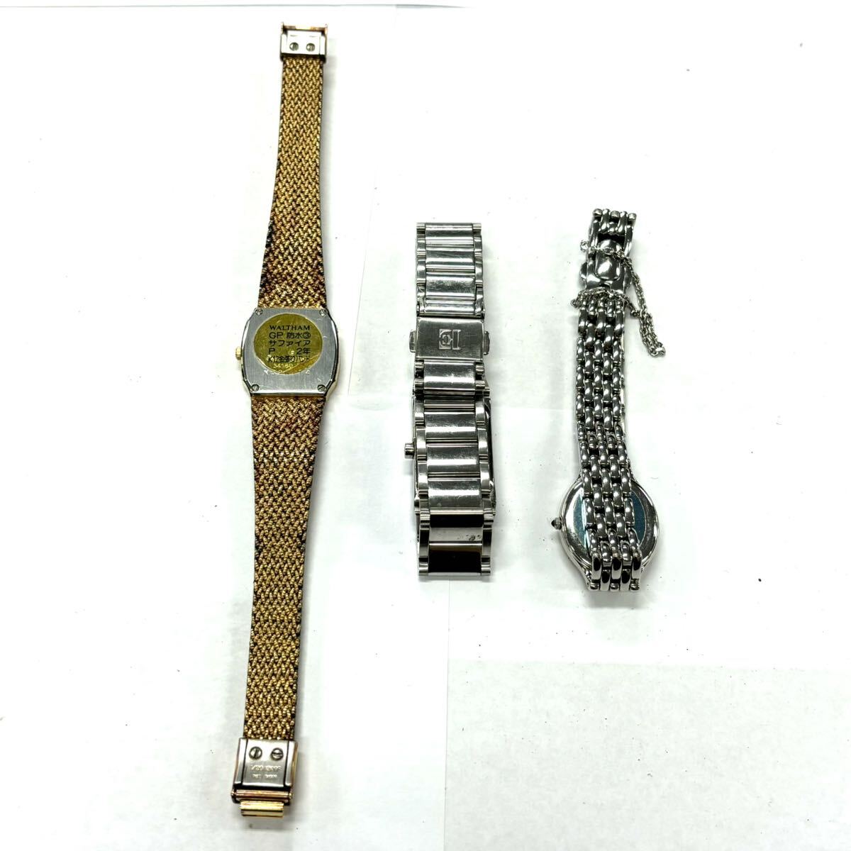 H2802 腕時計 まとめ WALTHAM ウォルサム SEIKO EXCELINE 1F20-6G90 ENRICO COVERI EC-810 ジャンク品 中古 訳ありの画像2