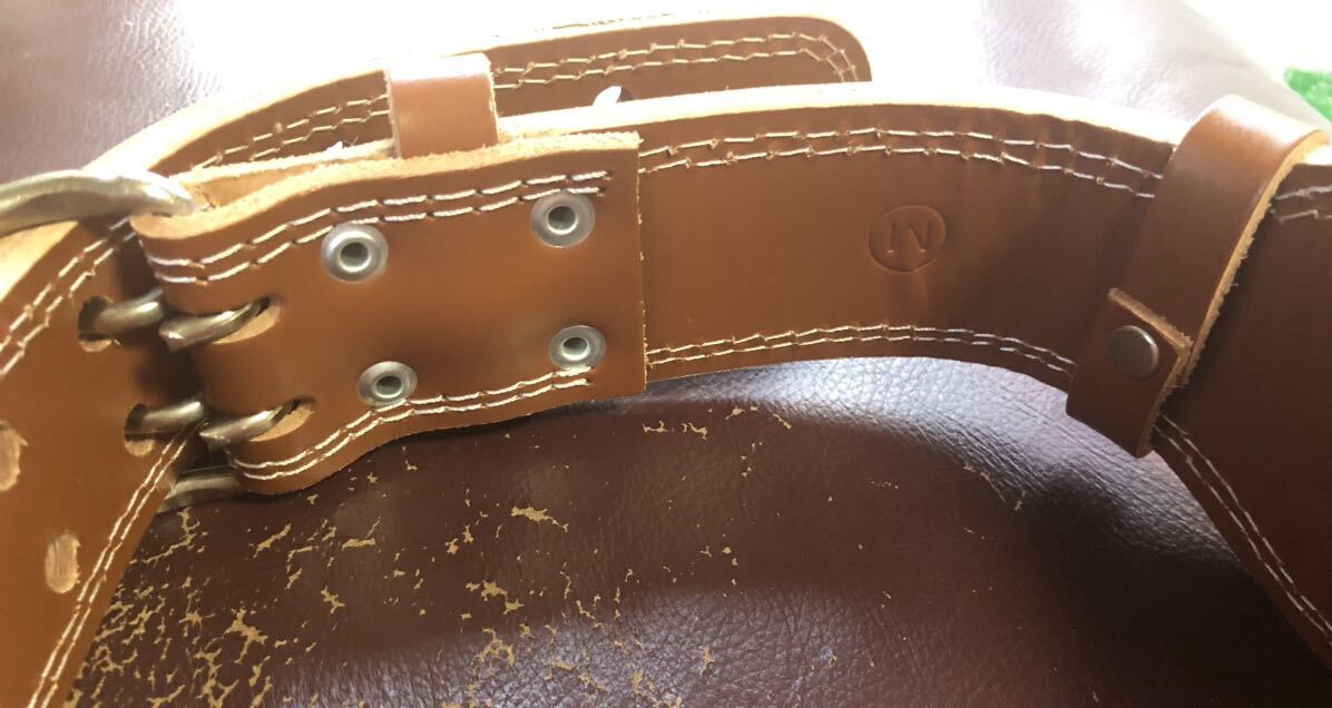  Gold Jim Pro leather belt M size new old goods 