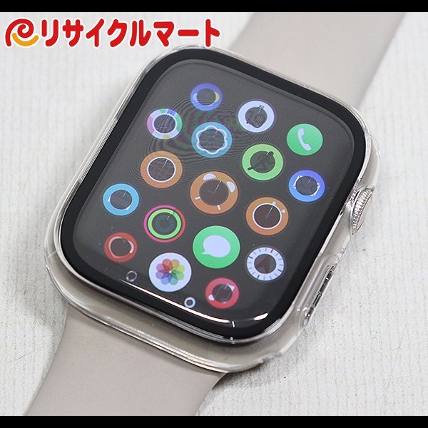 格安 Apple Watch アップルウォッチ Series7 45mm GPS Cellular MKJQ3J/A スターライト スマートウォッチ 本体_画像2