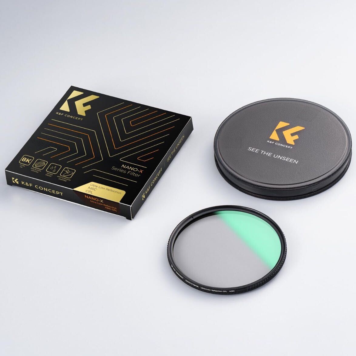 【C-PLフィルター】K&F Concept CPLフィルター レンズ保護フィルター 55mm_画像5
