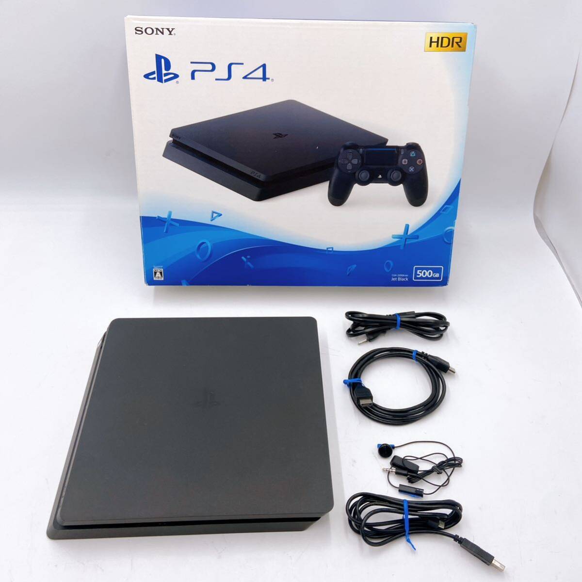 28【動作確認済】SONY PS4 本体 CUH-2200A ソニー PlayStation ジェットブラック ブラック _画像1