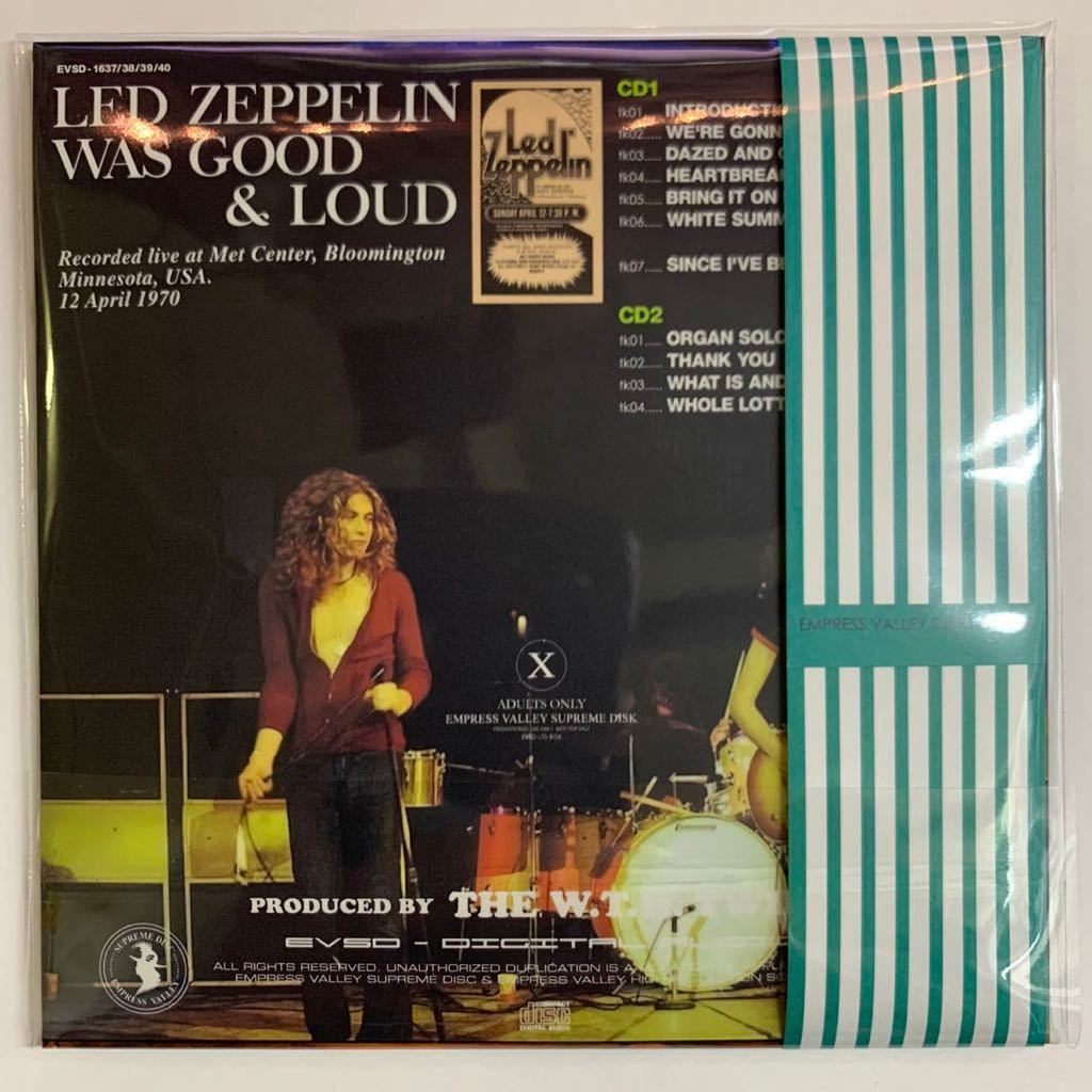 LED ZEPPELIN : LED ZEPPELIN WAS GOOD AND LOUD 2CD 話題沸騰中の世界初登場音源！サードVer.のリリースだ！必聴ライヴ！