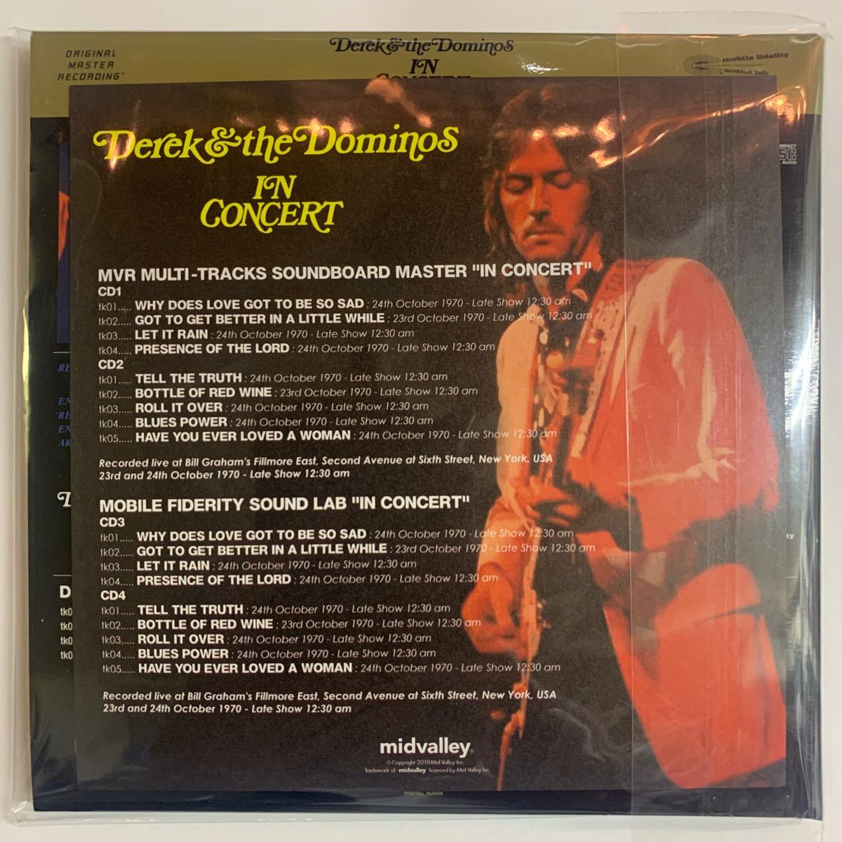 DEREK & THE DOMINOS / IN CONCERT(4CD) Mid Valley Records マルチトラックマスターで再構築されたイン・コンサートだ！レア盤！の画像2
