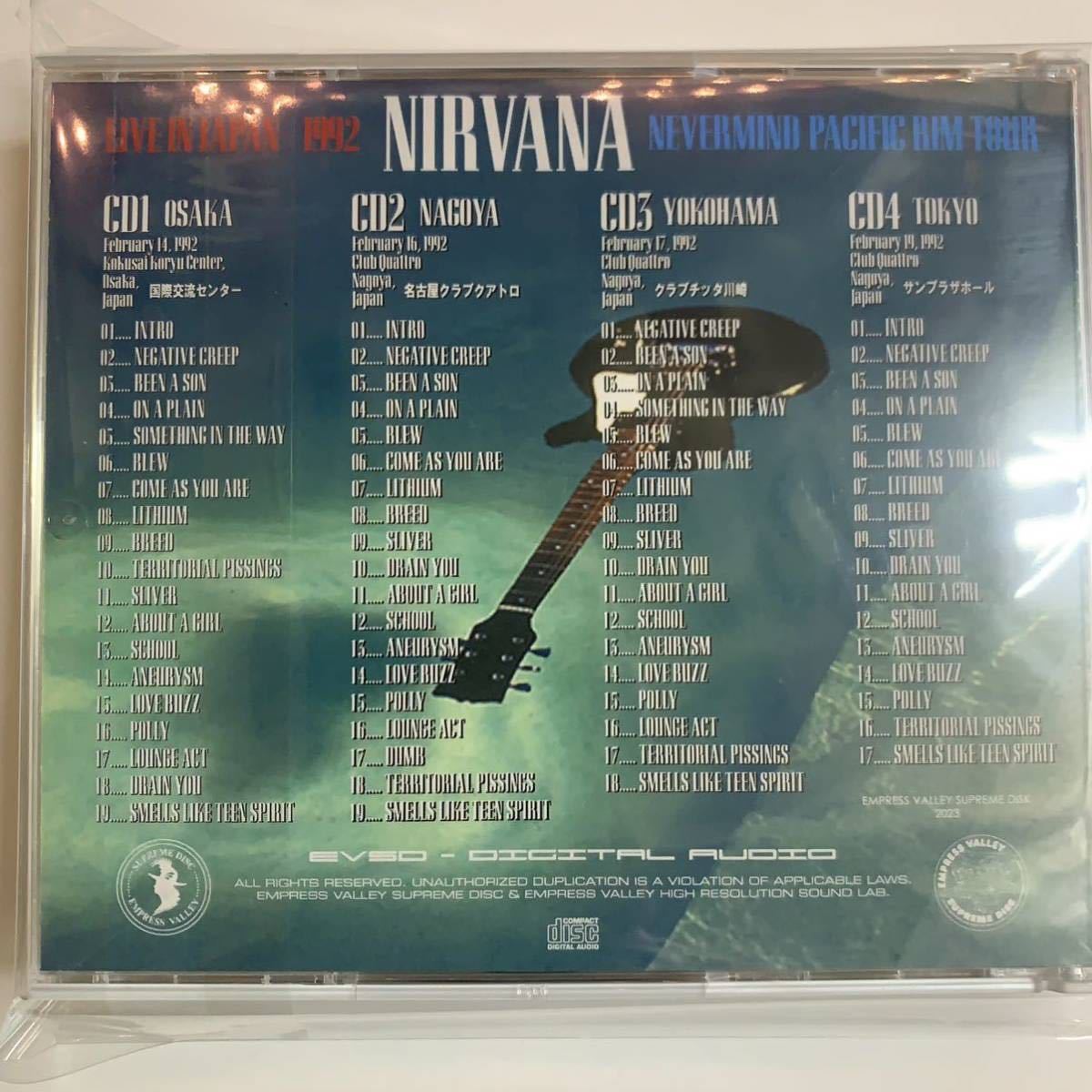 NIRVANA : LIVE IN JAPAN 1992 COMPLETE SET EMPRESS VALLEY ORIGINAL! プレス盤！スタンダードなジュエルケースバージョンの画像2