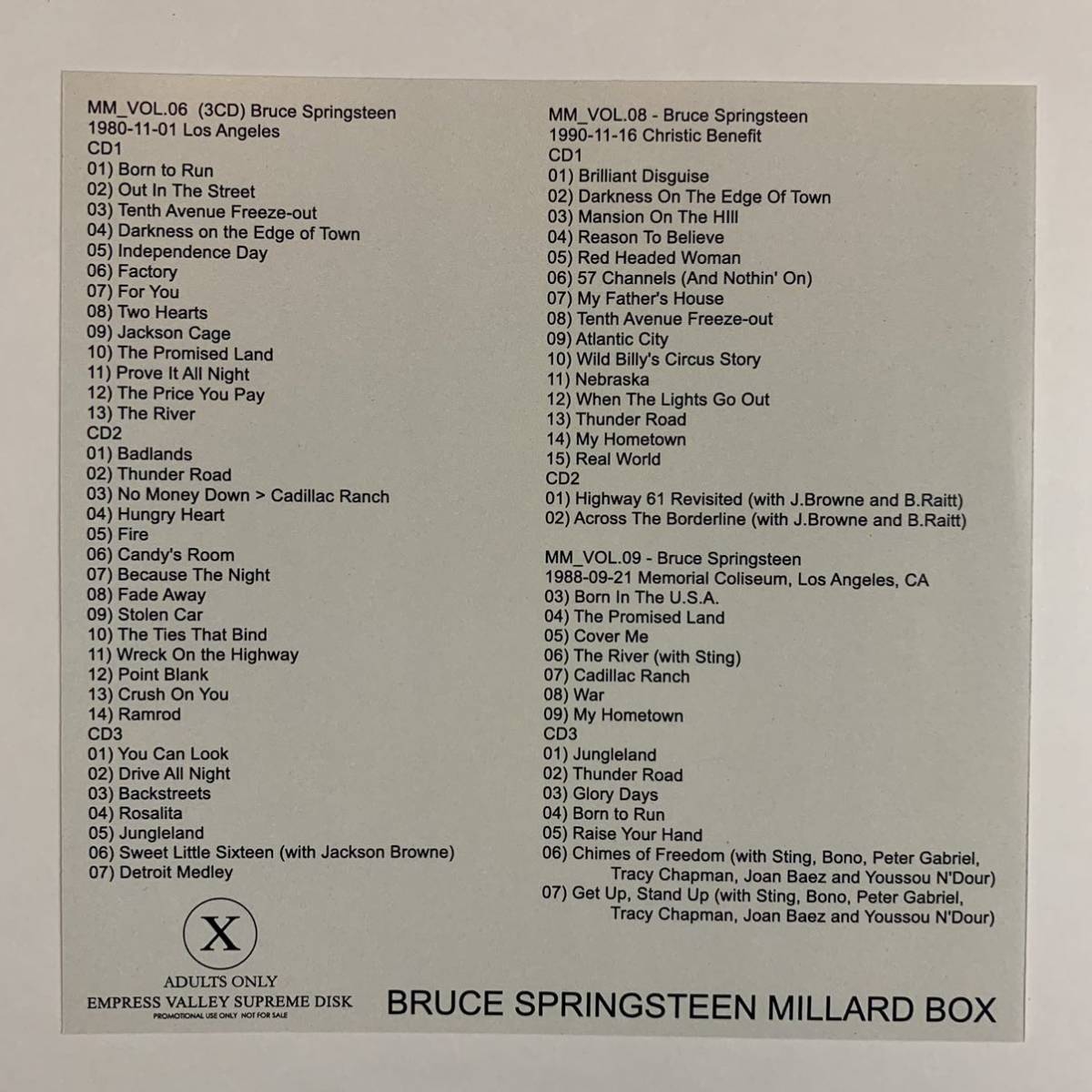 BRUCE SPRINGSTEEN / MIKE MILLARD BOX[ Mike * зеркало do c приветствие ](6CD) это название . жакет максимально высокий.!... повторное поступление!