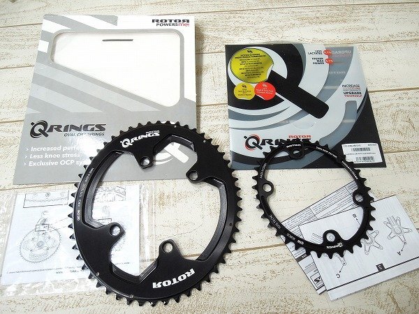 ■Y★新品！ROTOR/QRINGS★楕円リングセット★52×36T■/P818_画像1