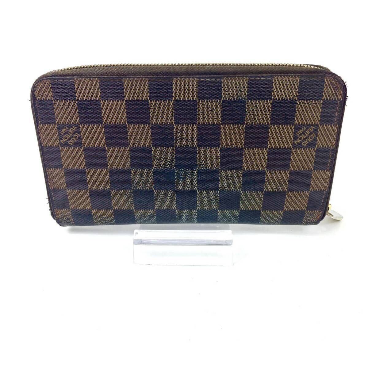 ★良品★LOUIS VUITTON ルイヴィトン ダミエ ジッピーオーガナイザー ラウンドファスナー 長財布 ウォレット N60003 メンズ ブラウン 茶色_画像3