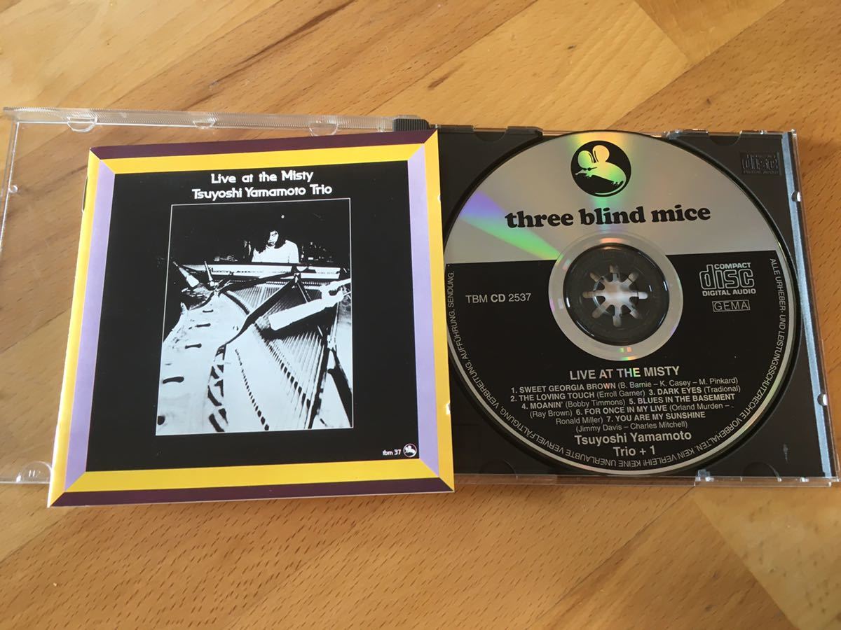 （西独盤）山本剛トリオ / Live At The Misty（Made in West Germany)西ドイツ / Tsuyoshi Yamamoto (Three Blind Mice ： TBM CD 2537)の画像1