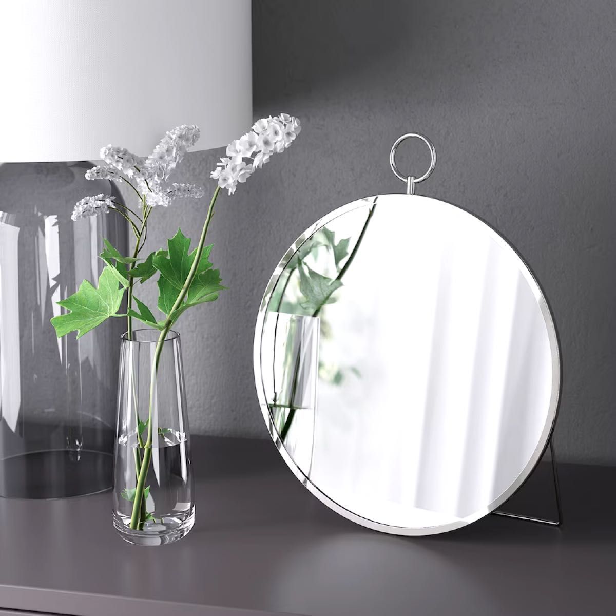 新品・未開封】IKEA イケア グリートース ミラー 鏡 シルバー 新品・未開封】IKEA イケア グリートース ミラー 鏡 シルバー